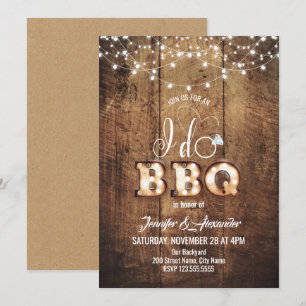I do BBQ Engagement Party Invitation