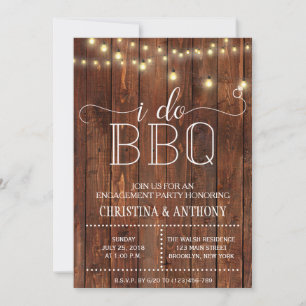 I Do BBQ Engagement Party Invitation