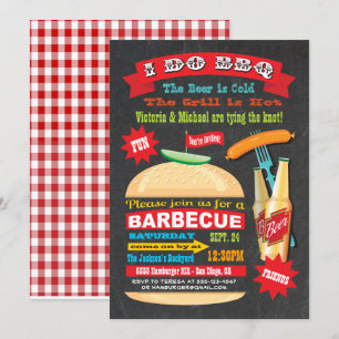 I Do BBQ Engagement Party Invitation