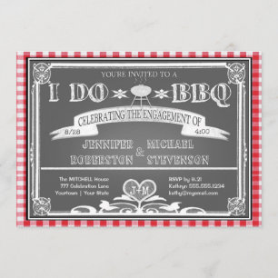 I Do BBQ Engagement Party Invitation