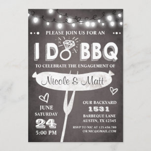 I Do BBQ Engagement Party Invitation Rehearer