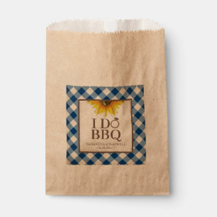 I Do BBQ Gingham and Sunflower Favour Bag