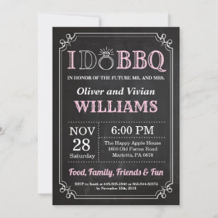 I DO BBQ Invitation Chalkboard Engagement des Mari