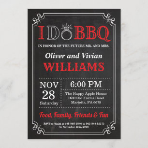 I DO BBQ Invitation Chalkboard Engagement des Mari