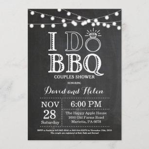 I DO BBQ Invitation Rustic Wedding Engagment
