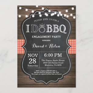 I DO BBQ Invitation Rustic Wedding Engagment