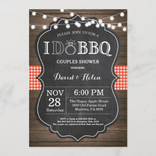 I DO BBQ Invitation Rustic Wedding Engagment