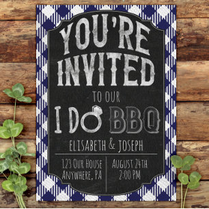I Do BBQ Marine Bridal & Wedding shower Invitation