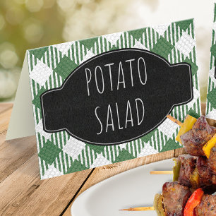 I Do BBQ Party Folded / Tented Food Label or Place Card
