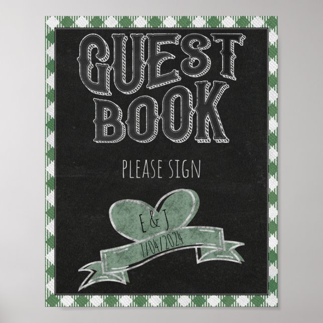 I Do BBQ Party Guest Book Bridal Shower Sign (Front)