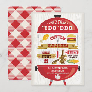 " I DO " BBQ Party Invitation