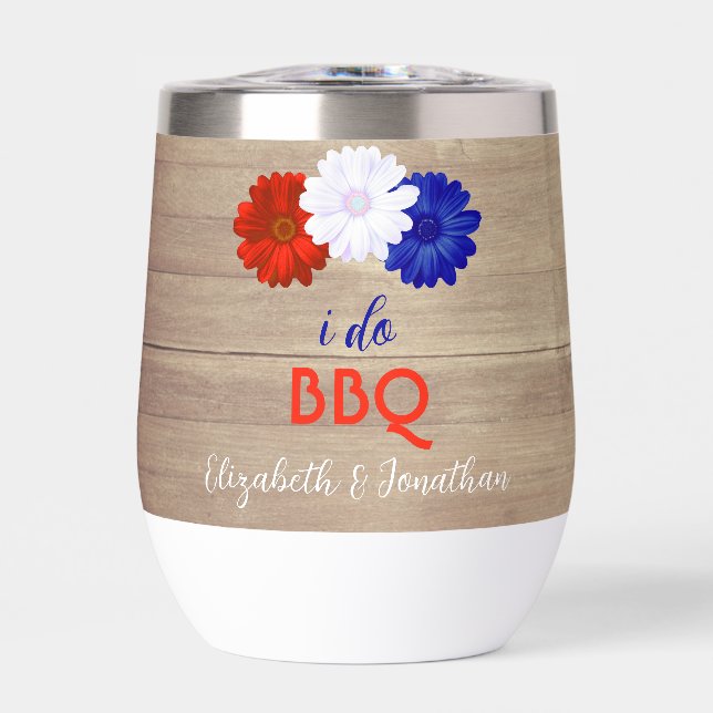 I Do BBQ Patriotic Floral (Front)