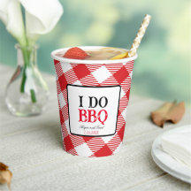 I Do BBQ Red Gingham Custom Wedding