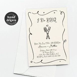 I Do BBQ Rehearer Dîner Invitation