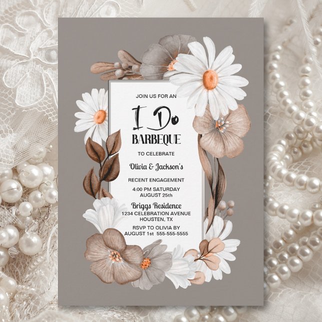 I Do BBQ Spring Autumn Engagement Party Invitation (Creator Uploaded)
