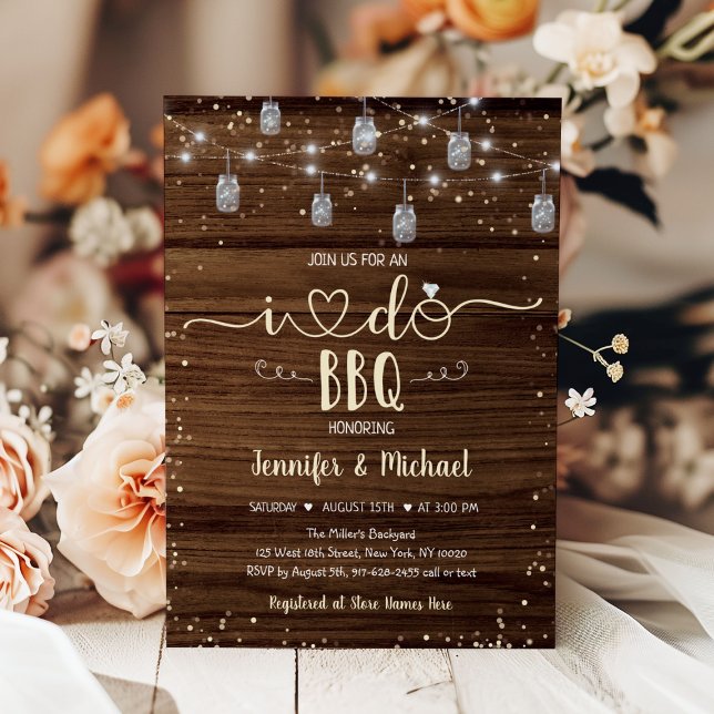 I Do BBQ String Lights Bridal Shower Invitation (Creator Uploaded)