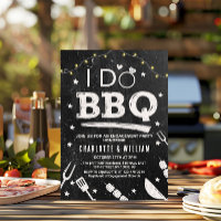 I Do BBQ String Lights Rustic Engagement Party 