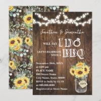 I do BBQ Sunflowers Western Couples Shower