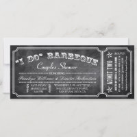 I DO BBQ Ticket Invitations | Couples Shower