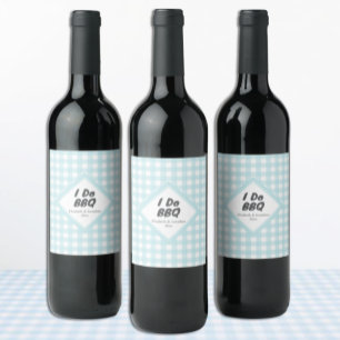 I Do BBQ Wine Label