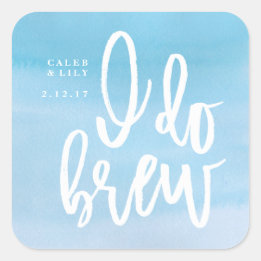 I Do Brew Beer Label, Wedding Bottle Label