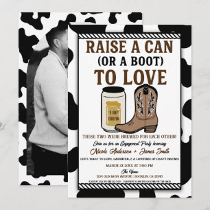 "I Do Brew" Country Western Engagement Party Invitation