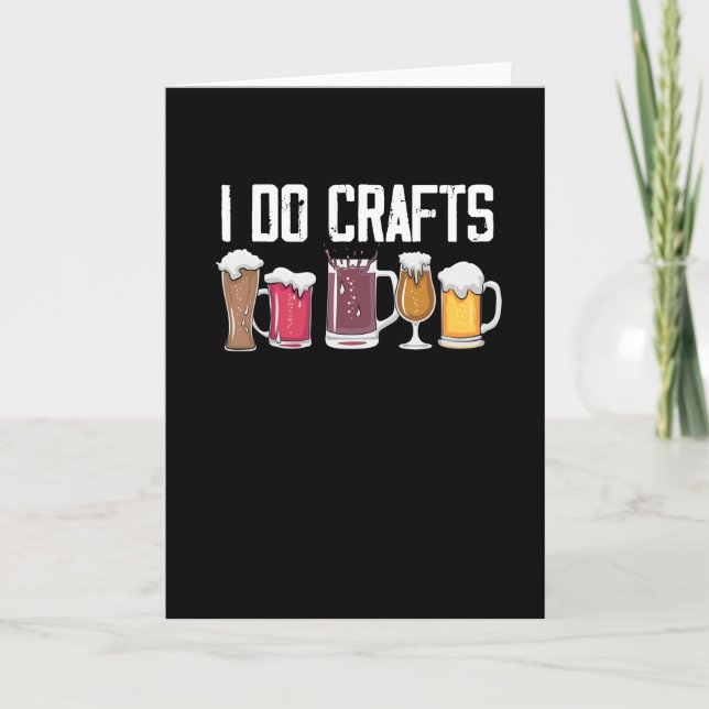 I do crafts, beer, vintage, brewing card (Front)