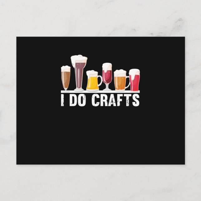I do crafts, beer, vintage, brewing postcard (Front)