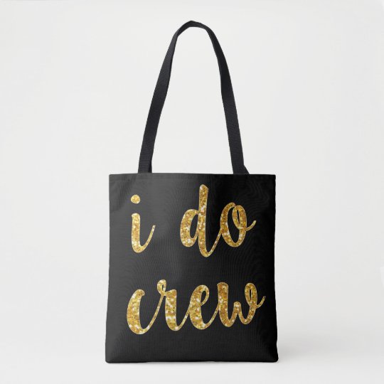 I do crew gold glitter bridesmaid bags