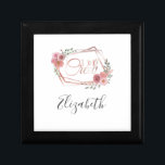 I Do Crew Pink Floral Blush Pink Flowers Greenery Gift Box<br><div class="desc">Personalize these gift boxes for your bridal party.  I Do Crew saying with Pink Flowers and Frame.</div>