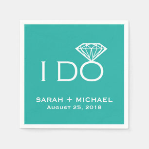 I Do Diamond Wedding Napkin