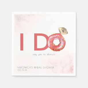 I Do   Doughnut Themed Bridal Shower Personalized Napkin