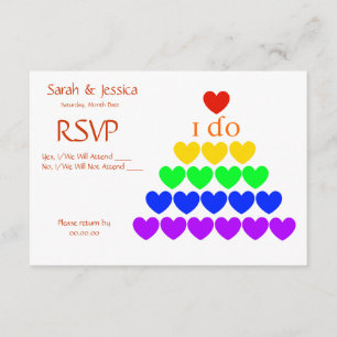 I Do Hearts RSVP Card