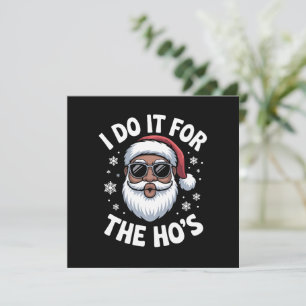 I Do It For The Hos Christmas African American Holiday Card