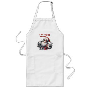 I Do It for the Ho's, Retro Santa Long Apron