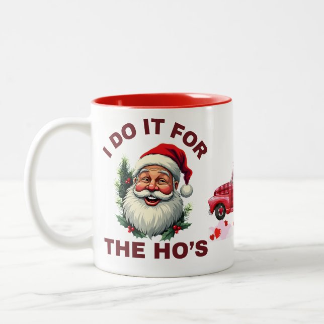I Do it For The Ho's Two-Tone Coffee Mug (Left)