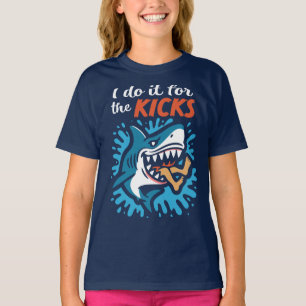 I do it for the kicks Shark Kids T-Shirt