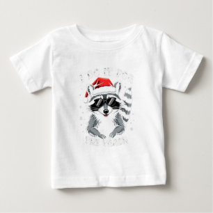 I Do It for the Trash Funny Christmas Raccoon Baby T-Shirt
