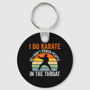 I Do Karate So I Don't Punch People Martial Arts Keychain