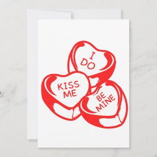 I Do Kiss Me Be Mine Valentine's Day Invitation
