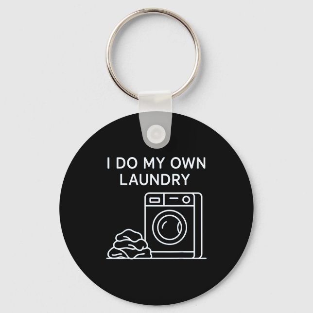 I Do My Own Laundry Minimal This Year Achievements Keychain (Front)