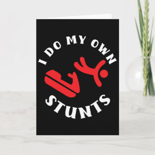 I Do My Own Stunts Funny Jetski Jet Skiing Jet Ski Card