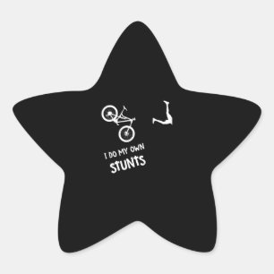 I Do My Own Stunts Mountain Bike Star Sticker
