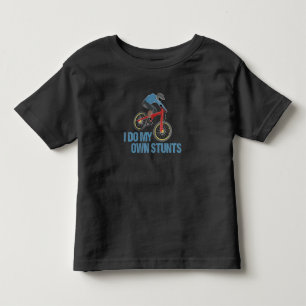 I Do My Own Stunts Mountain Biking Toddler T-shirt