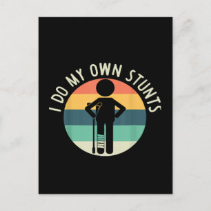 i do my own stunts postcard