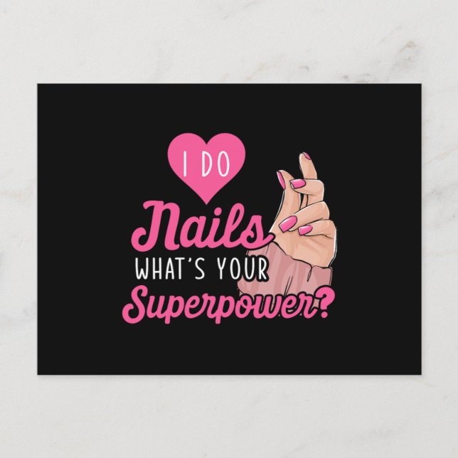 I Do Nails Nail Technician Manicurist Pedicurist G Postcard (Front)