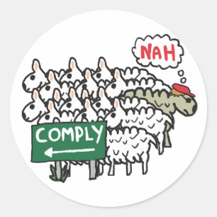 I Do Not Comply Classic Round Sticker