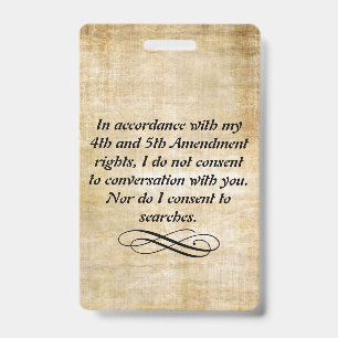 I do not consent badge and lanyard