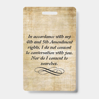 I do not consent badge and lanyard