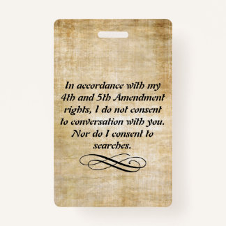 I do not consent badge and lanyard